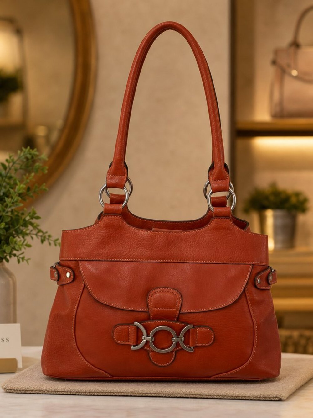 Burnt/Rustic Orange Shoulder Bag